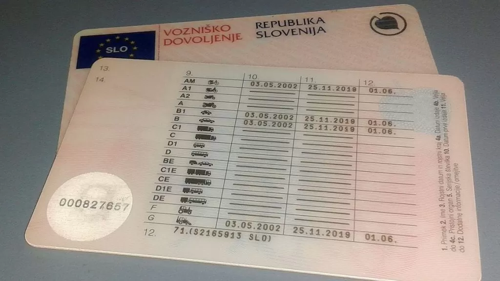 Tukaj kupite slovensko vozniško dovoljenje.